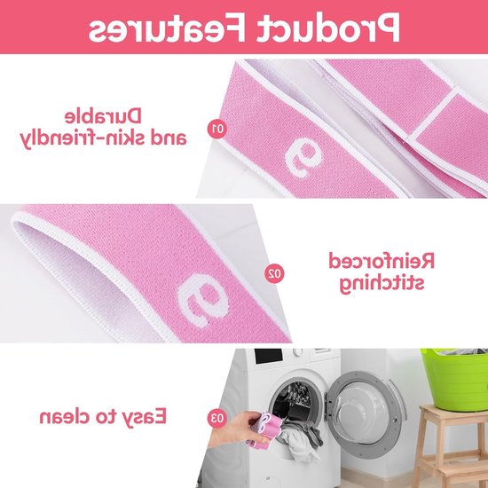 Yoga Stretch Band met 9 Lussen - Flexibele Rekband voor Yoga, Pilates en Gymnastiek, Ideaal voor Training en Revalidatie — afbeelding 2