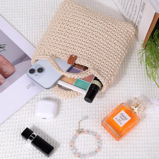 Beginner Haakset met 4.5 mm Haak en Instructiehandleiding - 5 mm Dikke Wol, Kleine Handtas, Creatieve Cadeaus voor Meisjes en Gezinnen — afbeelding 3