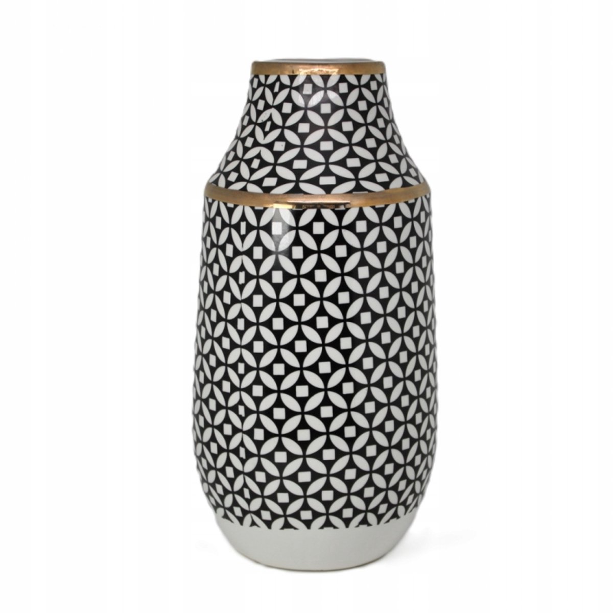 Stijlvolle Keramische Vaas met Geometrisch Patroon - Queen Isabell