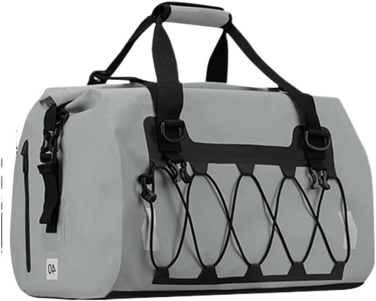 Motorfiets Zadeltas - Reistas Outdoor - Bagage Vervoeren - Waterdichte Roll Pack - 90L - Grijs