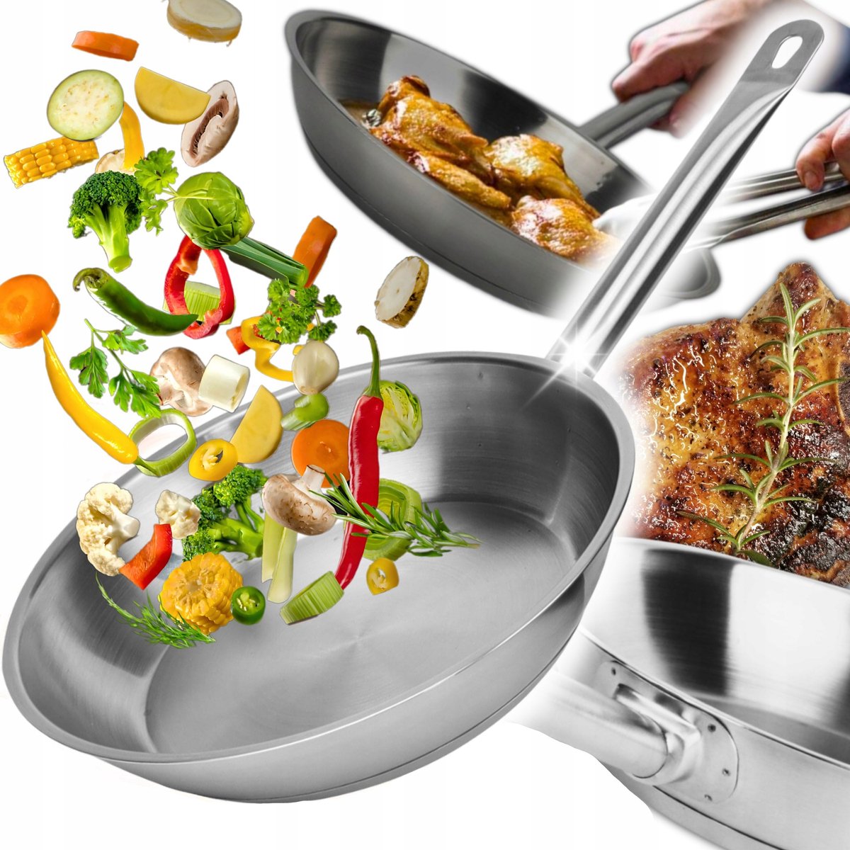 Rossner Stalen Koekenpan 28 cm - Inductie & Ovenbestendig