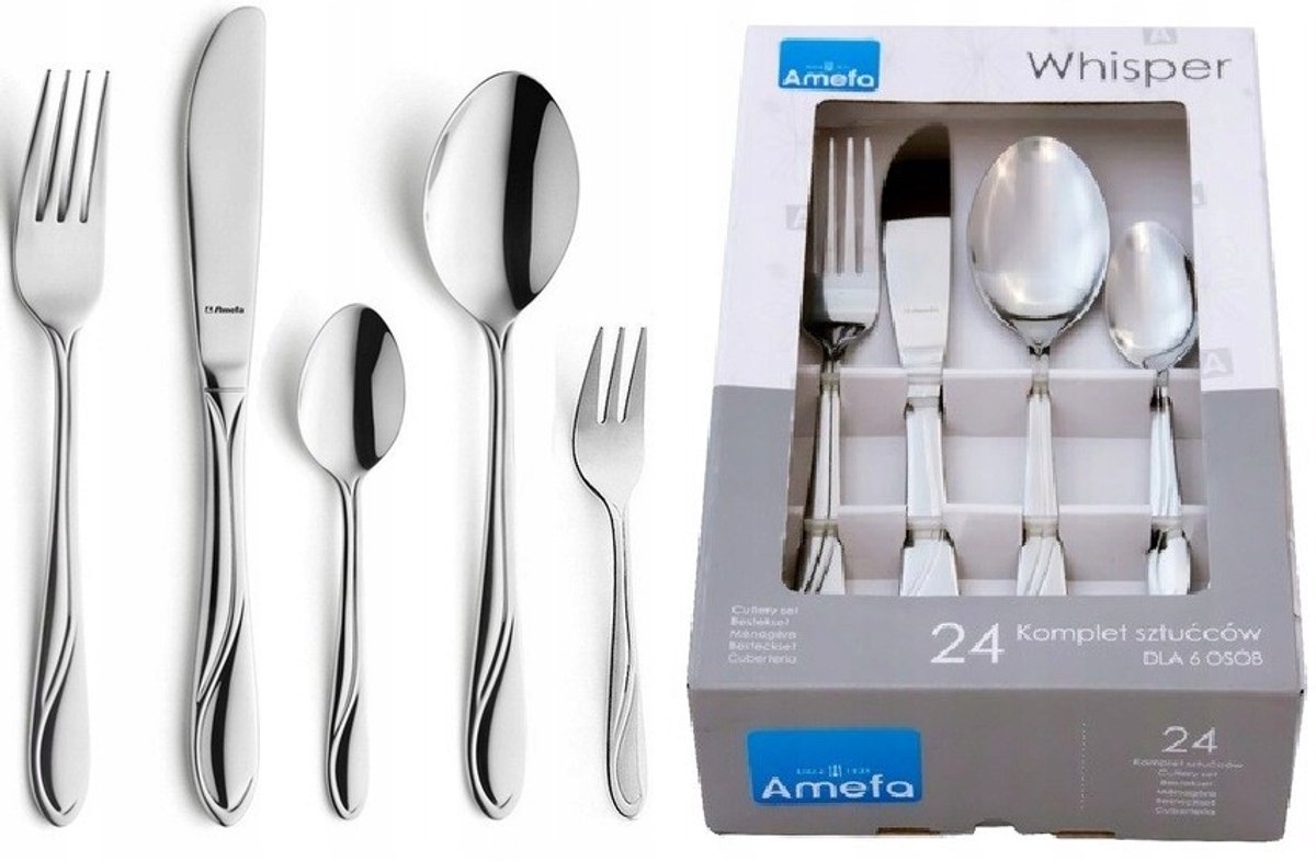 Amefa Whisper Bestekset 36 Delig RVS 6 Persoons