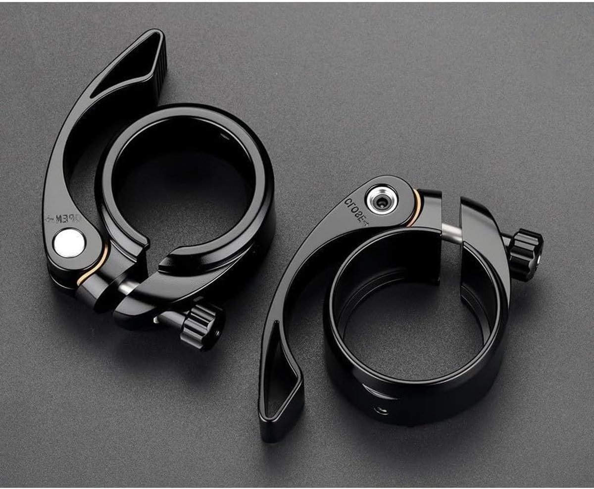 Zadelpen Bevestiging - Quick Release - Vouwfiets Zadel Verstellen - Aluminium Constructie - 40 mm - Zwart