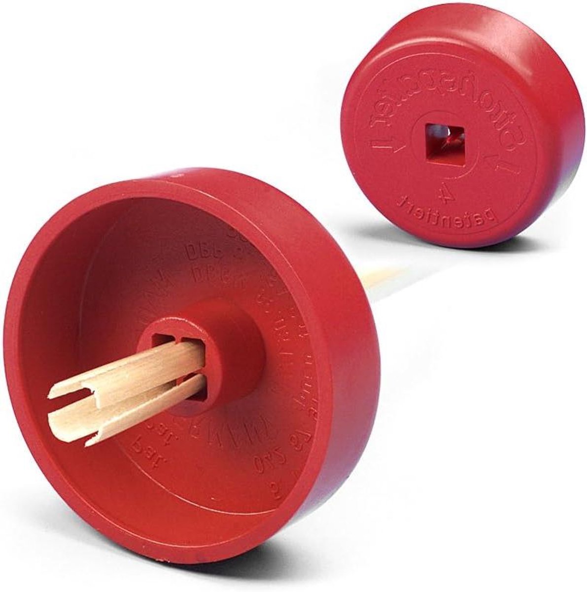 Stro Splitter - Rood Gereedschap - Creatief Knutselen - Splits in 4 - 1 Stuk - Rood