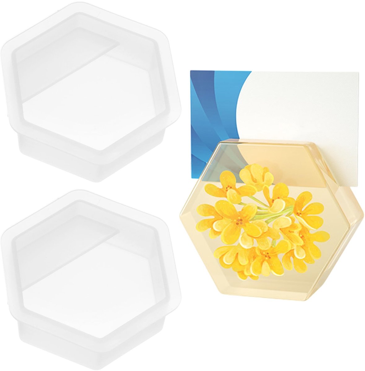 Dailygoods- Siliconen Gietvorm Duurzaam - Zeshoekige Vorm - Epoxyhars - Antiaanbakoppervlak - Flexibel - Eenvoudige Reiniging