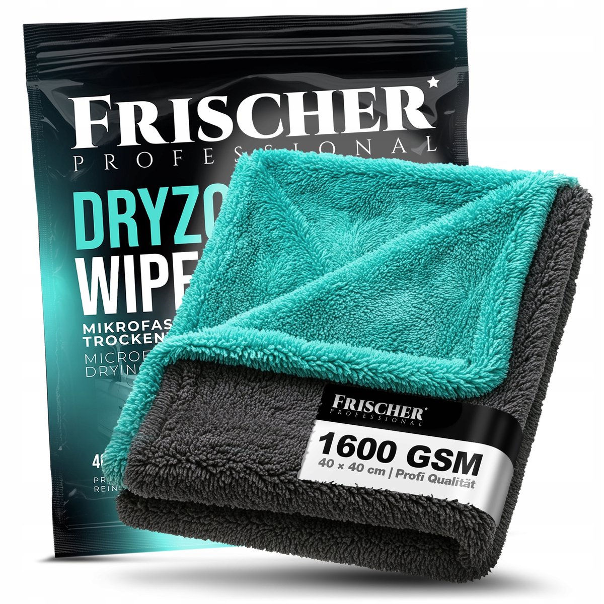 Microvezel Droogdoek Auto 40x40cm 1600 GSM - Krasvrij & Absorberend