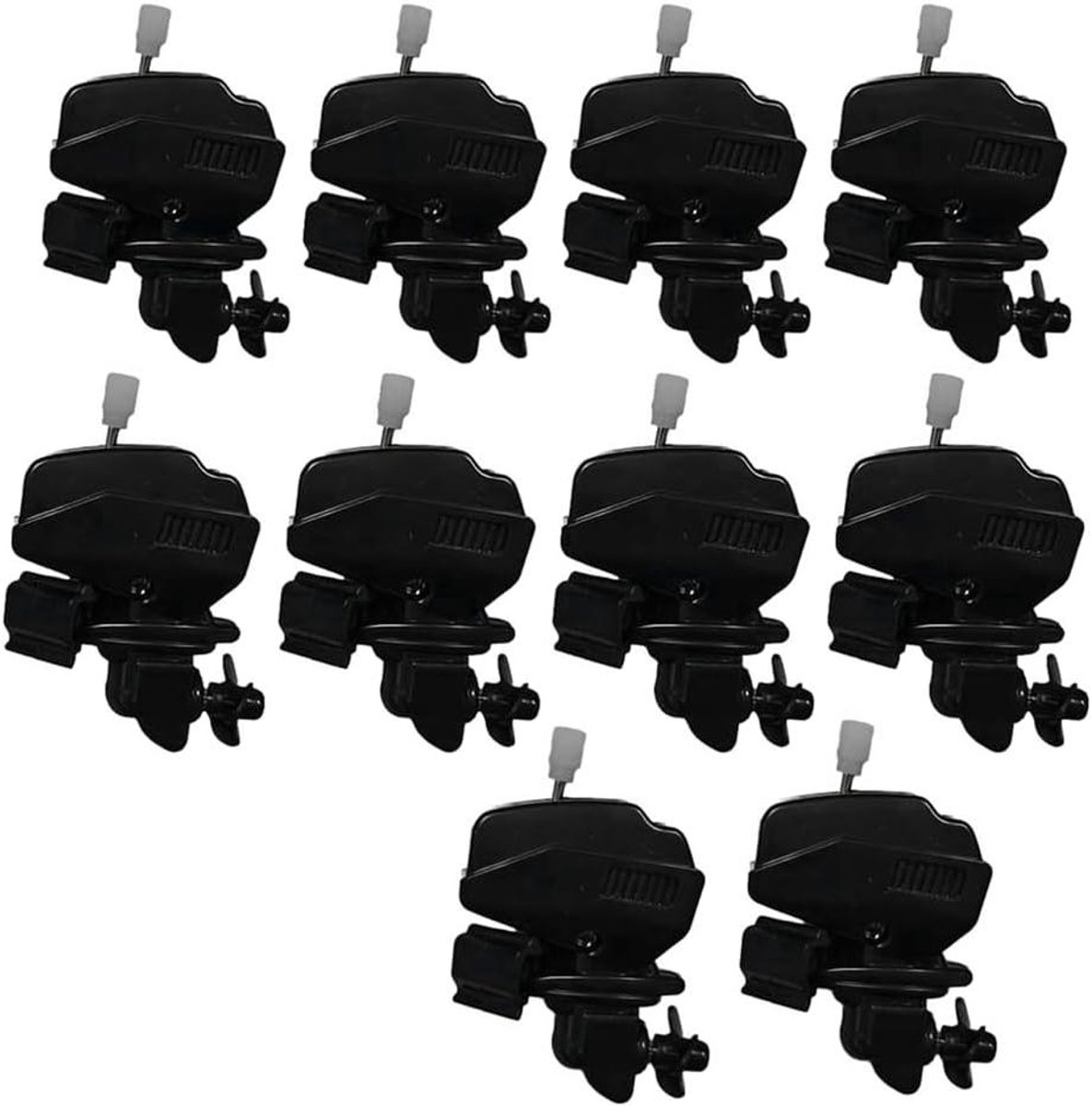 Koffie Roerstaafjes - Drank Mixer - Dranken Mengen - Uniek Bootmotor Design - 10 Stuks - Zwart