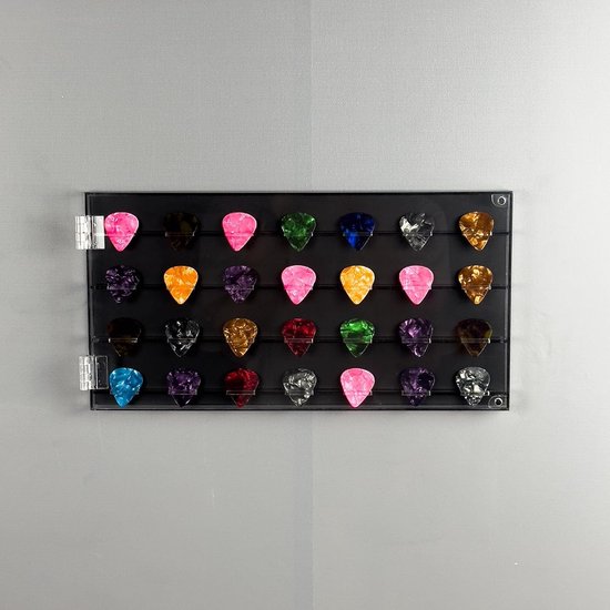 Plectrum Display Box - Pick Houder - Collectie Tonen - Stofvrij Ontwerp - 36 Slots - Transparant — afbeelding 2