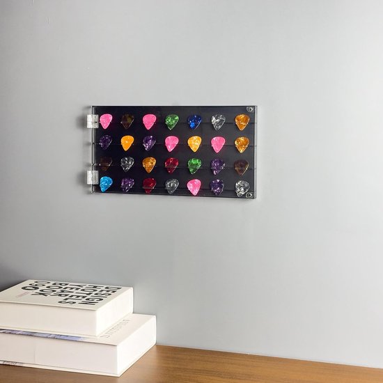 Plectrum Display Box - Pick Houder - Collectie Tonen - Stofvrij Ontwerp - 36 Slots - Transparant — afbeelding 4