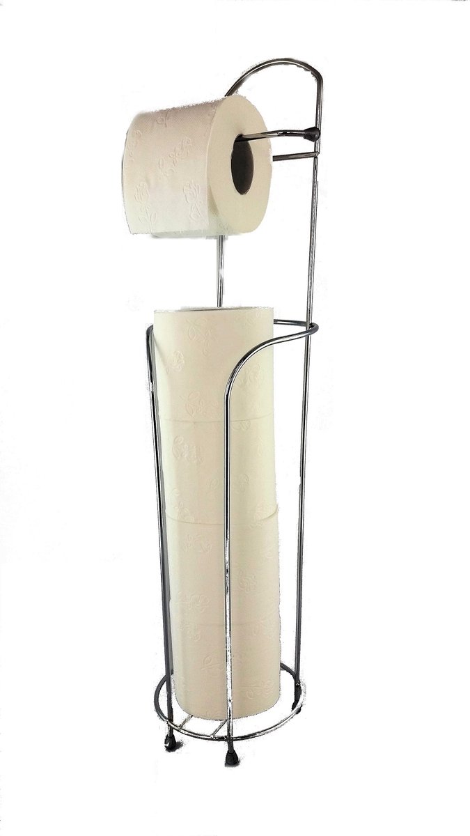 Chromen Toiletrolhouder - Vrijstaand, 5 Rollen