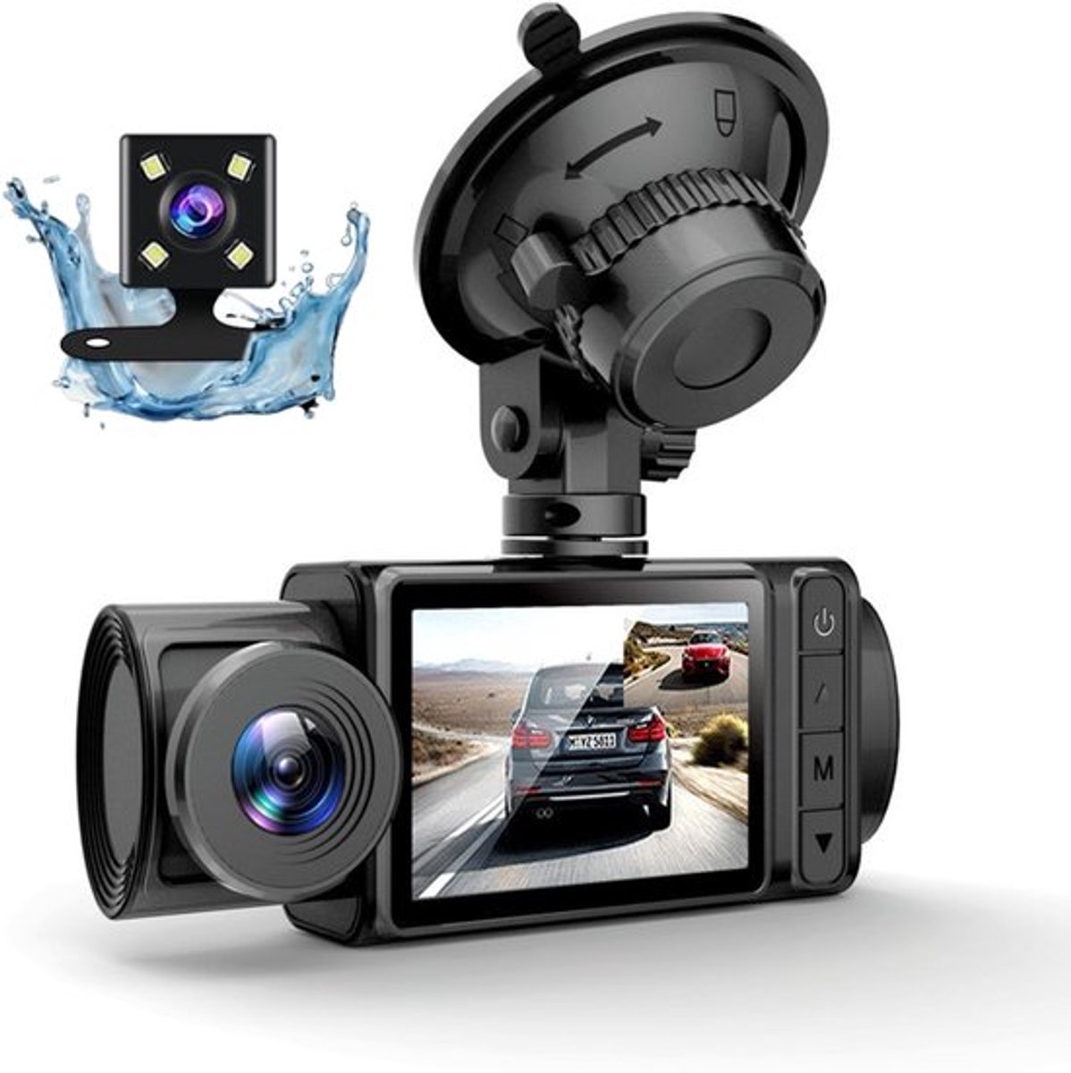 Allecto - Dashcam - 3-kanaals Dashcamera voor Auto's - 1080P Full Hd
