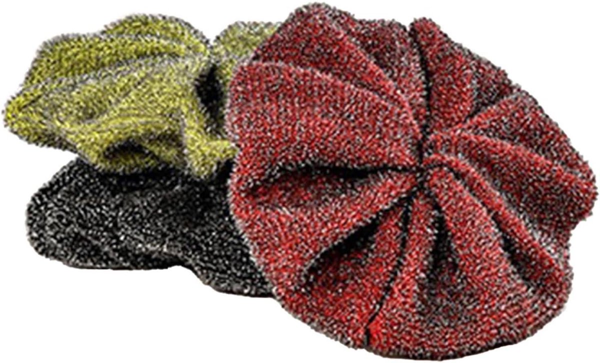 Metaalreiniger - Schrobber - Hardnekkige vlekken verwijderen - Krasbestendig - 10.5 x 2 cm - Rood