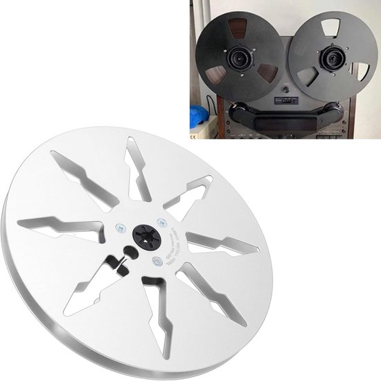 Lege Spoel - Tape Reel - Opnemen Muziek - 8 Gaten Stabiliteit - 7 Inch Diameter - Zilver — afbeelding 2