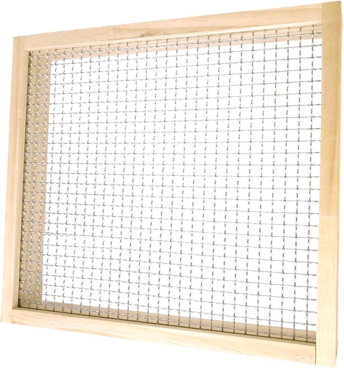 Compostzeef Hout - Tuinzeef Compost - Tuinieren Bodem - Robuust Hout Metaal - 36 x 30 x 6 cm