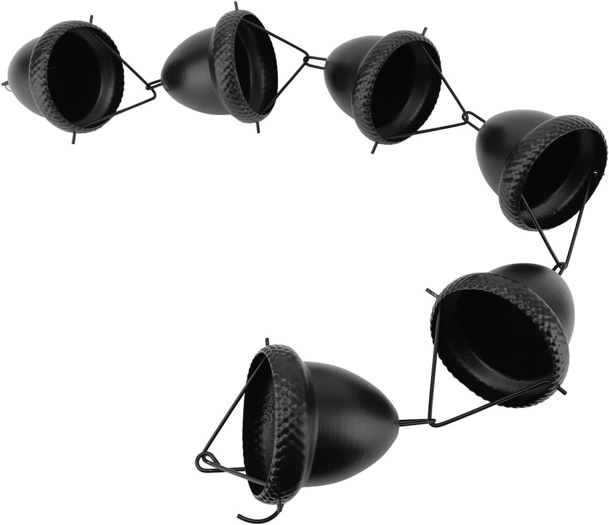 Regenketting - Waterafvoer Ketting - Regenwater Opvang - Eikel Vorm Cups - 1 Meter - Zwart