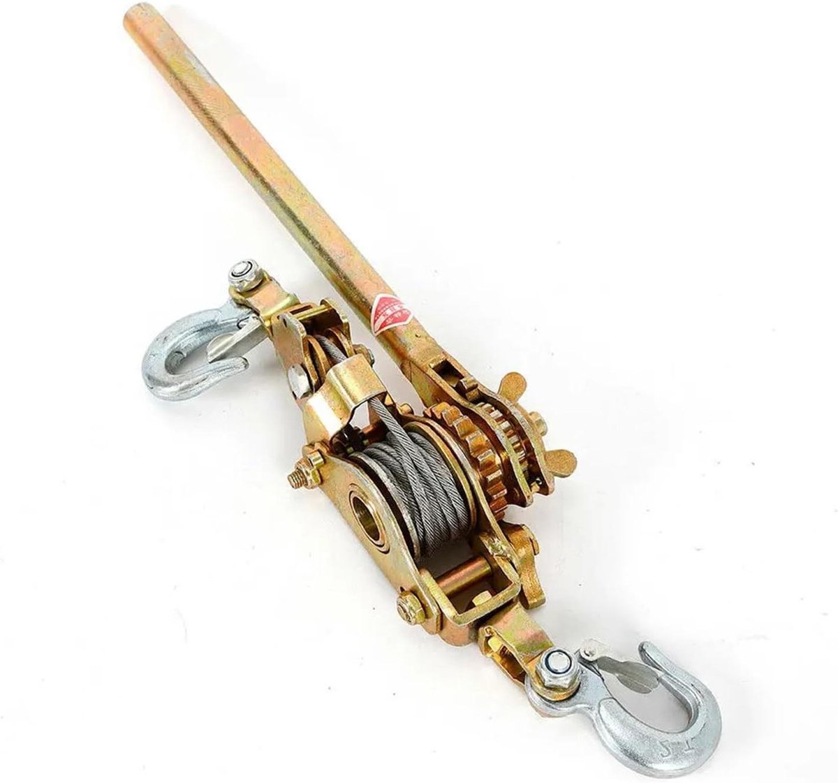 Handlier - Kabeltakel - Zwaar Werk - Dubbele Haak - 2 Ton - Zilver