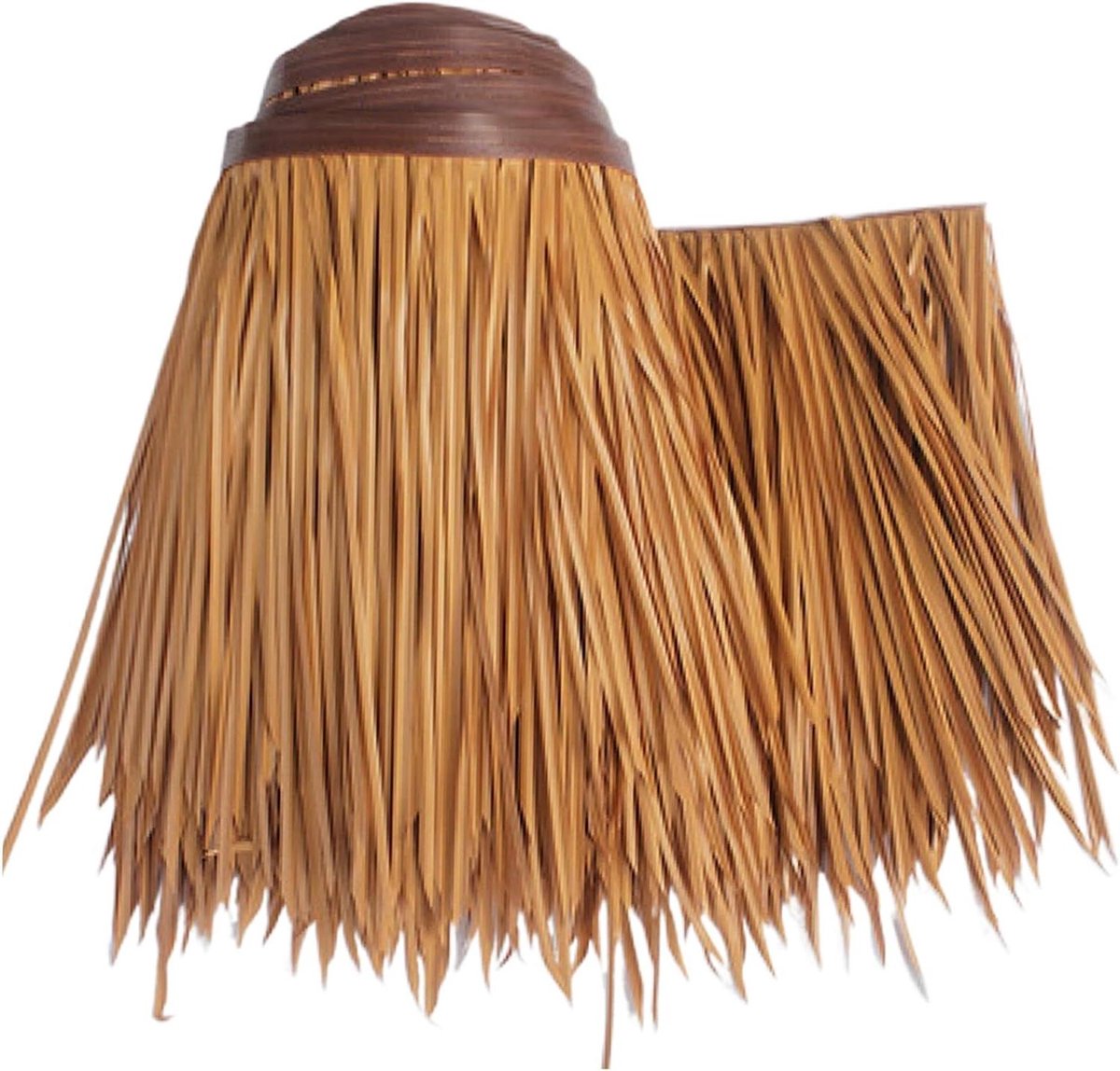 Kunststof rieten dak - Tiki hut dak - Tuindecoratie aanleggen - Vlamvertragend materiaal - 1 x 05 m - Bruin