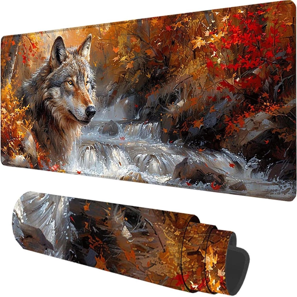 Grote Muismat - Bureauonderlegger - Gaming en Kantoor - Waterdicht en Naadloos - 150x80 cm - Grijs