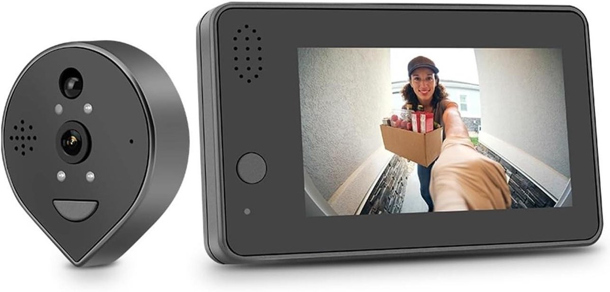 Deurbel Camera - Video Intercom - Veiligheid Thuis - 1080P HD Beeld - 4.3 inch LCD - Zwart
