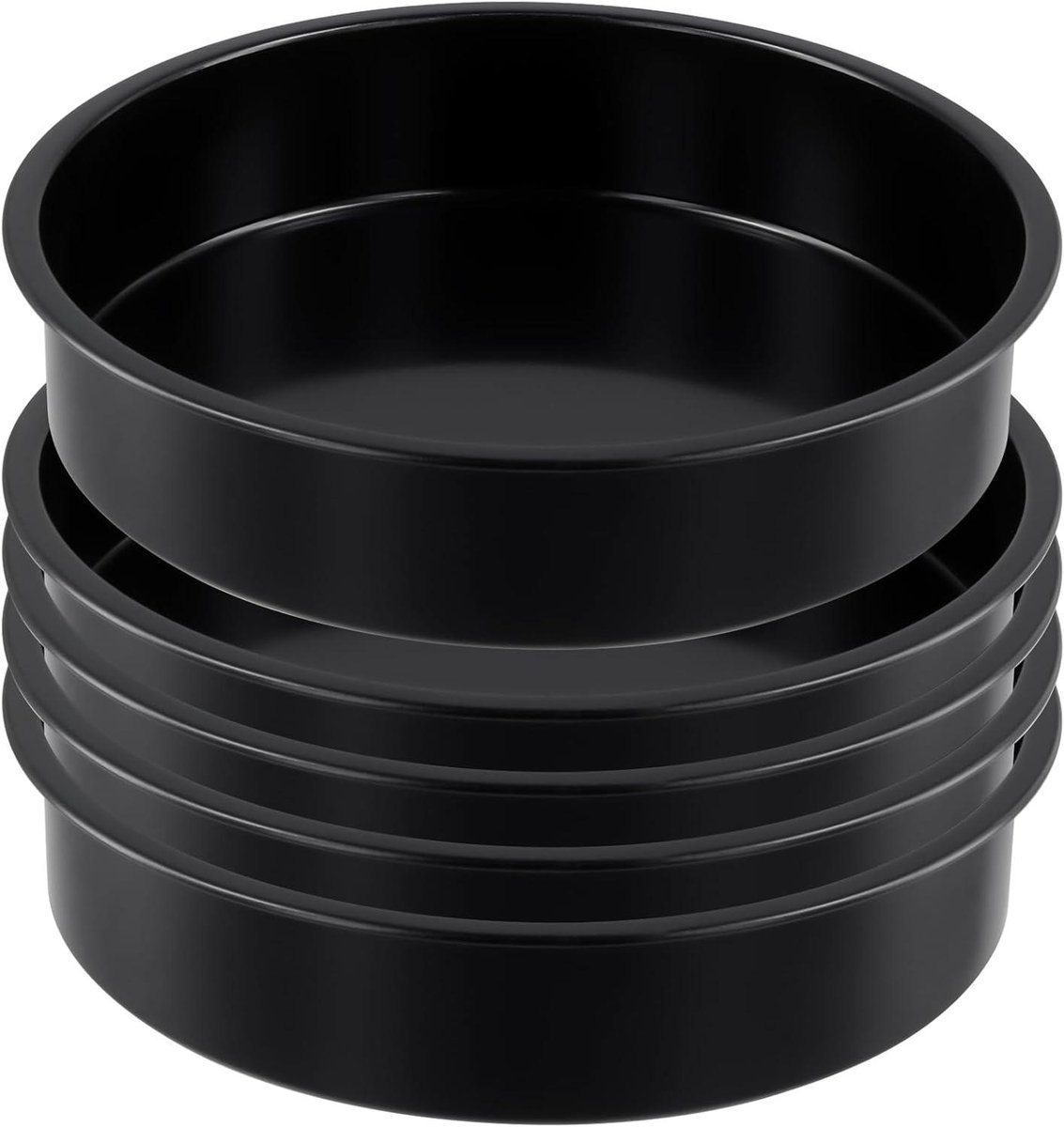 Bakvorm Set - Ronde Molds - Taarten Bakken - Anti-aanbaklaag - 5 Stuks 22.5cm - Zwart