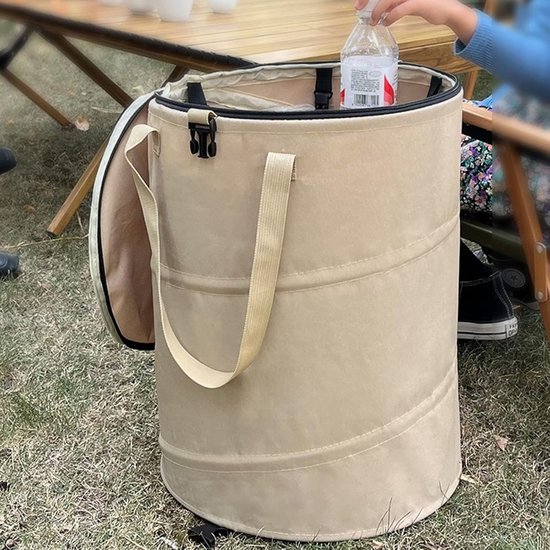 Campingafvalbak - Opvouwbare- Draagbaar en herbruikbaar - Opvouwbare afvalbak voor tuin en terras - Opbergbak voor in de tuin - 34*40 cm -groen van Artblaze — afbeelding 4