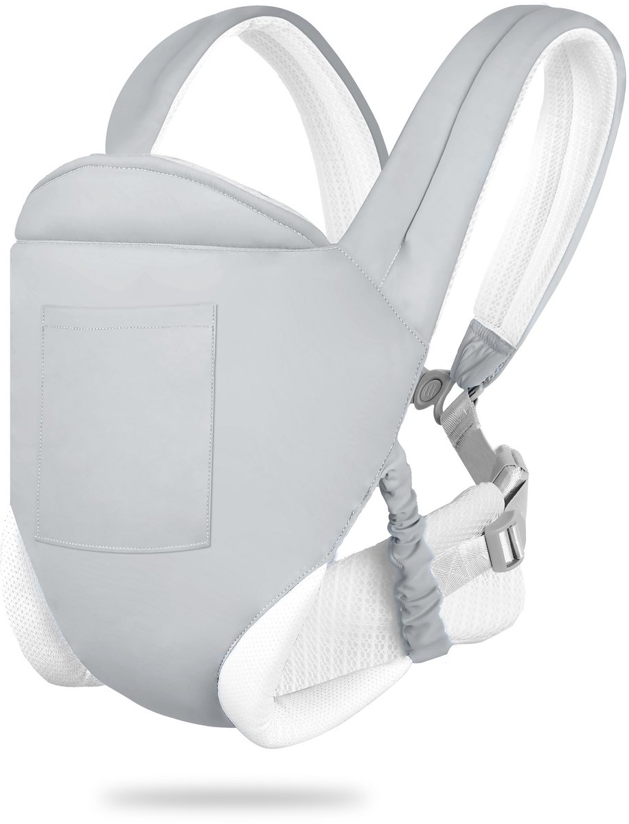 Multifunctionele babydrager - 0-36 maanden - Verstelbare multifunctionele schouderbanden - Beschermt de gewrichten van de baby - Grijs