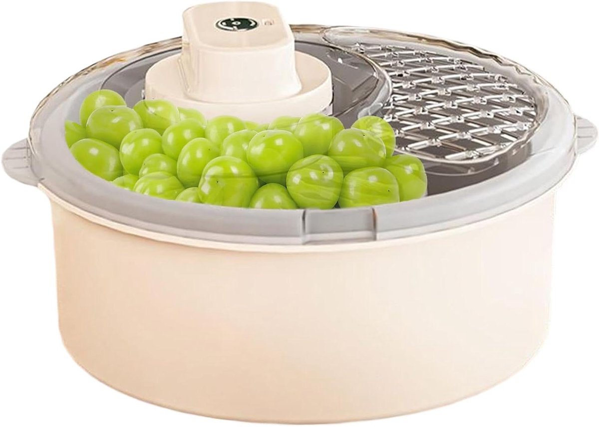 Plantaardige Centrifuge - Keuken Accessoire - Voedsel Reinigen - Ruim Komontwerp - 33x33x23 cm - Wit