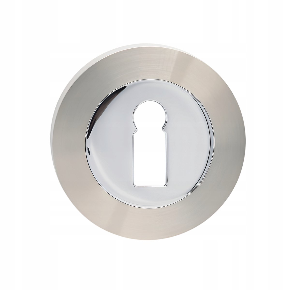 DOMINO Deurschild Chroom/Nikkel voor Standaard Sleutel 54mm