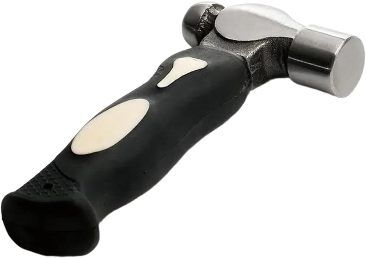 Graveer Hamer - Metaalbewerking Tool - Sieraden Maken - Dubbele Kop Verwisselbaar - Ca. 16 cm - Zilverkleurig
