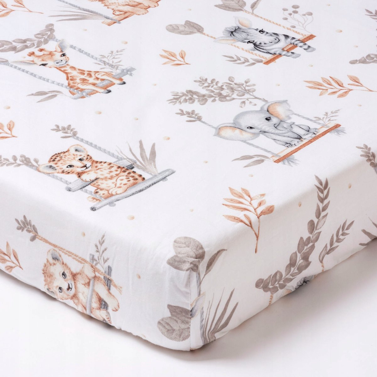 Jukki Hoeslaken met Elastiek voor Kinderbed 120x60cm - 100% Katoen