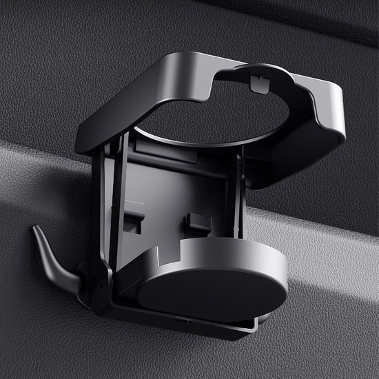 Auto Bidonhouder - Drinkstandaard Auto - Veilig Dranken Vervoeren - Antislip Multifunctioneel - 12.2 x 11.1 cm - Zwart — afbeelding 2