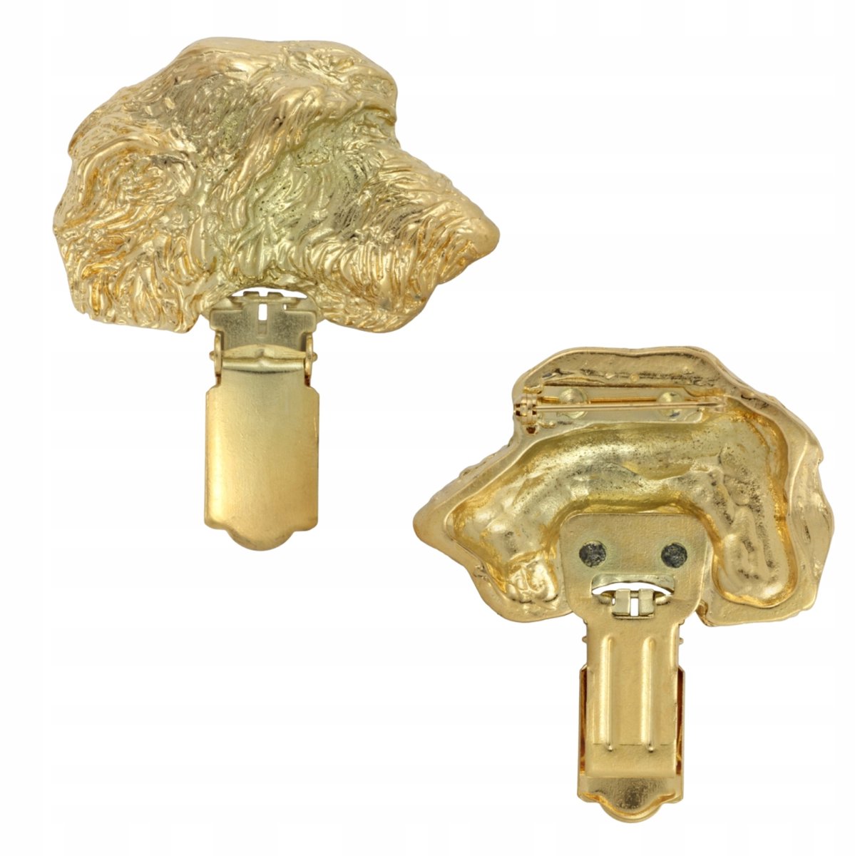 Gouden Ierse Wolfhond Brosche met Clip - Perfect voor Hondenshows