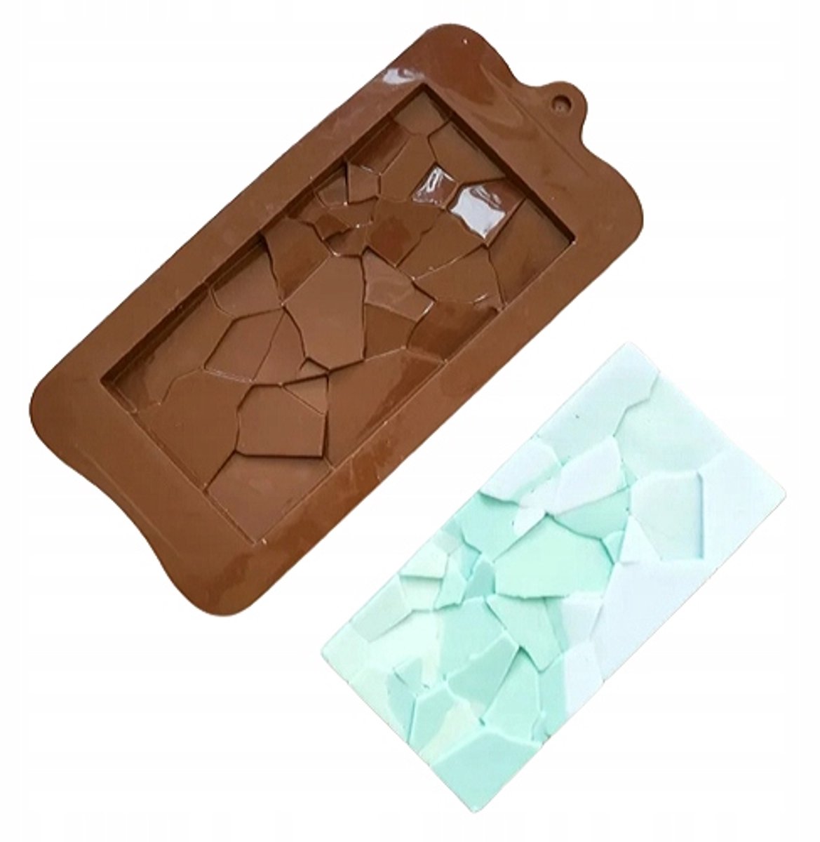 Siliconen chocoladevorm voor gebroken chocoladetaarten