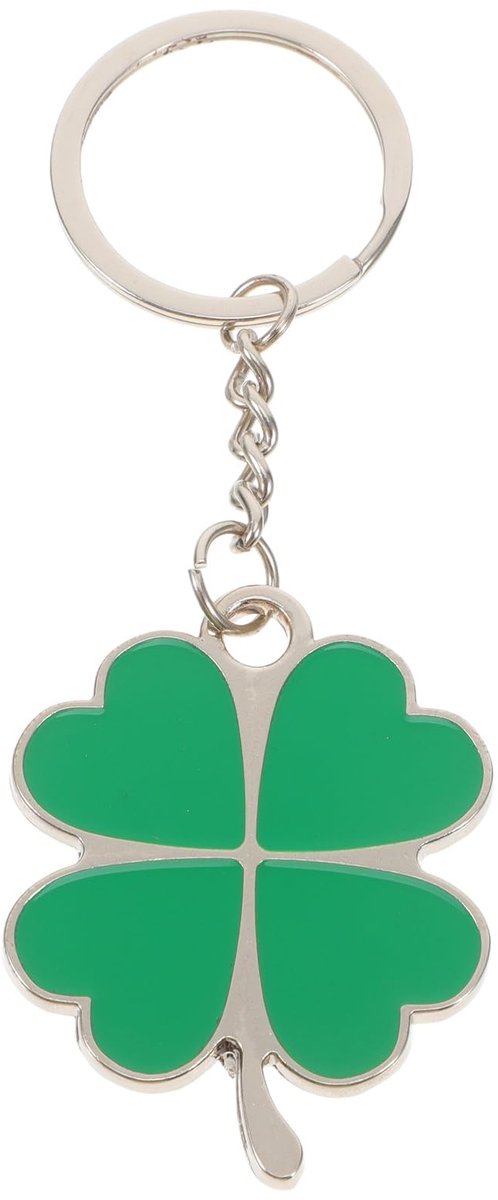 JHUBERS- Sleutelhanger Klaverblad - Hoogwaardig Metaal - Sleutelringen - Creatief Cadeau - Decoratie - Perfect voor Tas en Autosleutel - Sleutelring