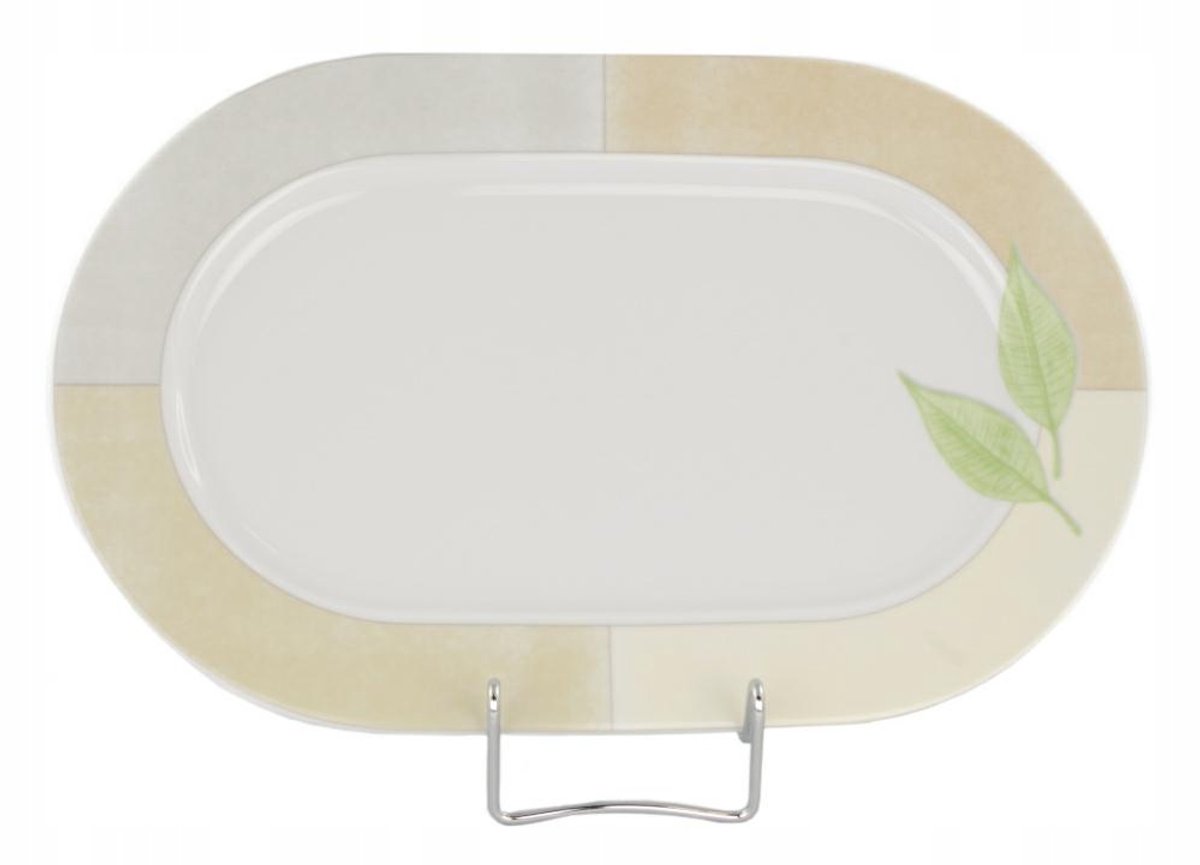 Ovale Serveerplank 32cm ROMA Groen Blad Lubiana