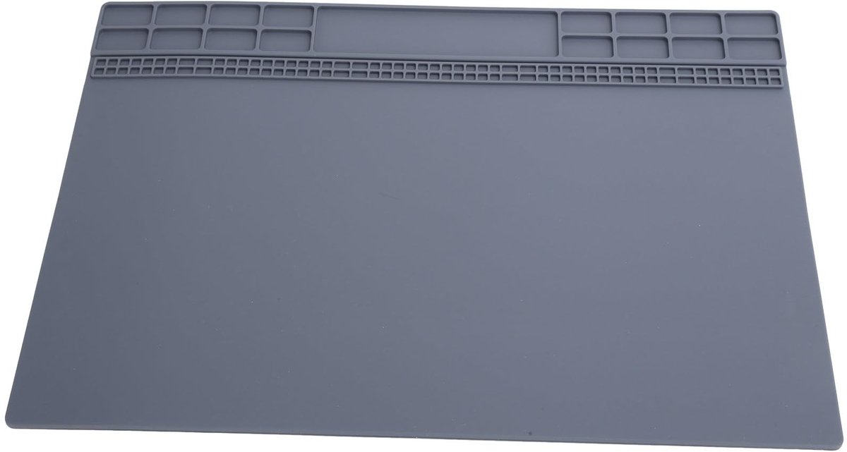 ZEYNOMAX- Antislip Mat - Rubberen Horlogereparatiekussen - 35x25cm - Ondersteuning voor Gereedschap - Efficiëntie Verbeterend - Grijs