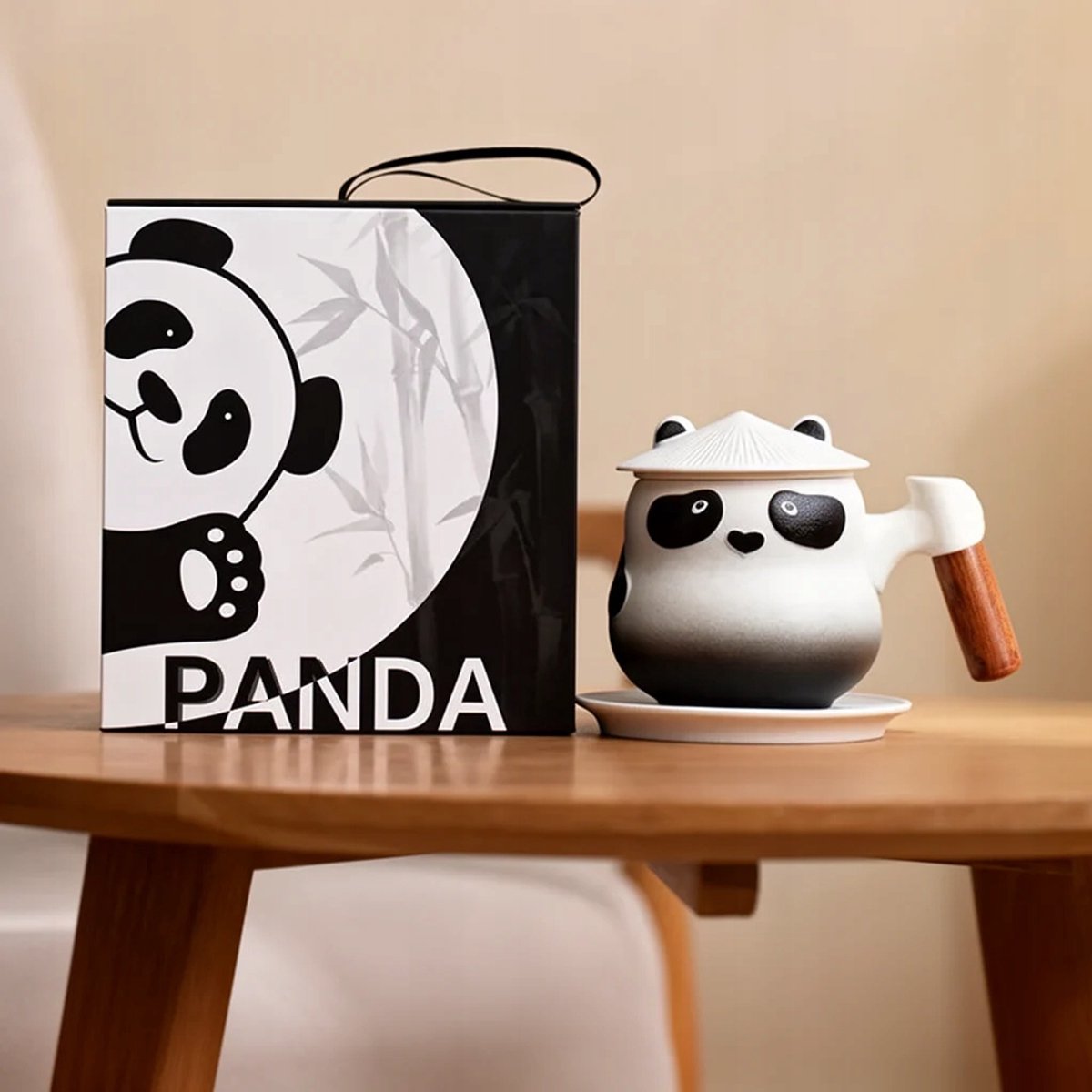 Keramische Panda Mok met Infuser - 350ml
