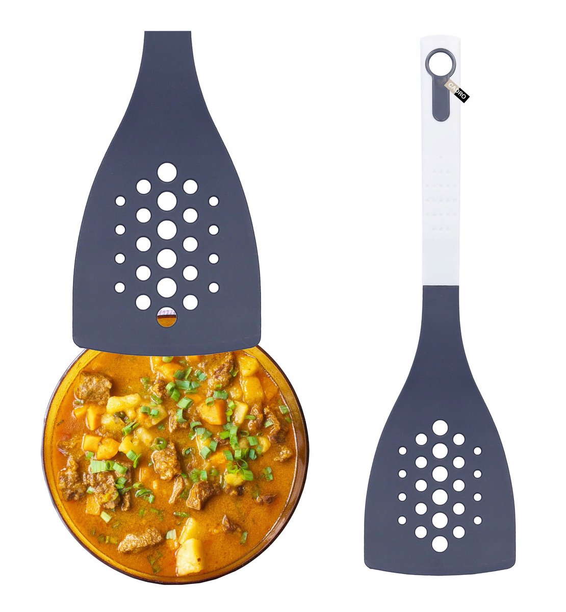 Ajourkeuken spatel grijs 33 cm anti-aanbak veilig