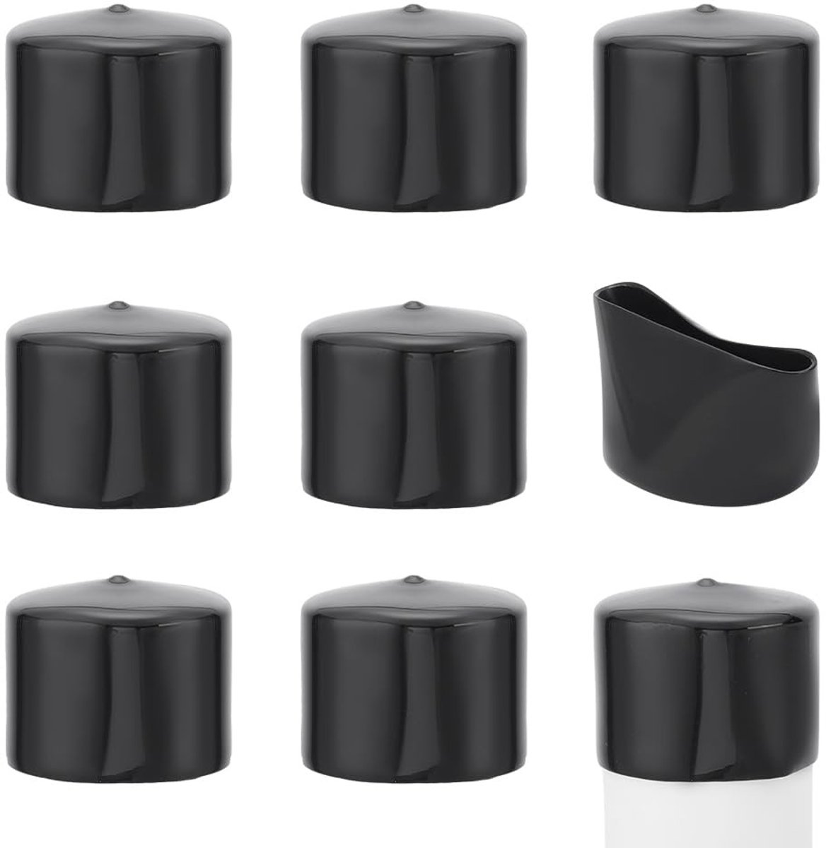 Dailygoods- Eindkappen 10 Stuks - Rubber - 58 mm Buitendiameter - Flexibele Beschermers - Buiskappen - Kunststof - Voor Buistangafdekking - Buisdoppen