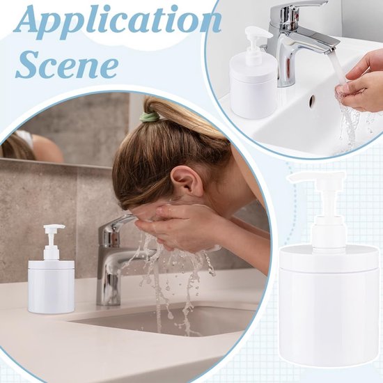 Dailygoods- Pompflesjes 4-pack 500 ml - Leeg/navulbaar - Duurzaam PET-materiaal - Ergonomisch ontwerp - Geschikt voor shampoo/lotion - Hoogwaardige kwaliteit - Dispenserflessen van Dailygoods — afbeelding 4