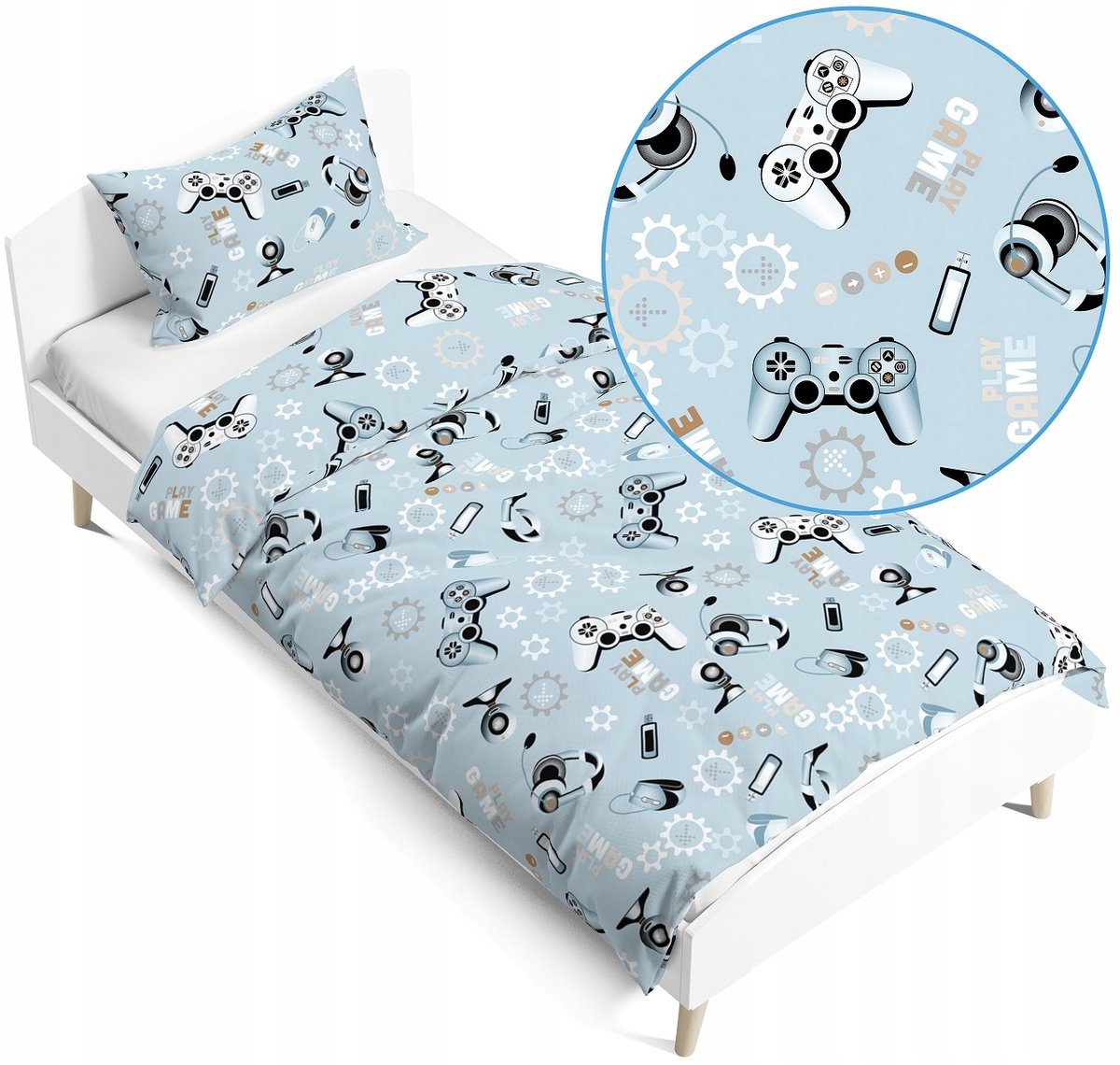Babymam Kinderbeddengoed 140x200 cm - Gamer Design