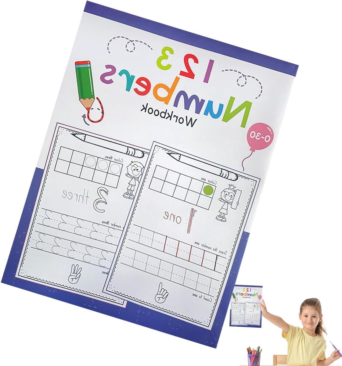 Schrijfoefenboek - Letter Tekenen - Vroeg Leren - Interactief Oefenboek - A4 Formaat - Model E