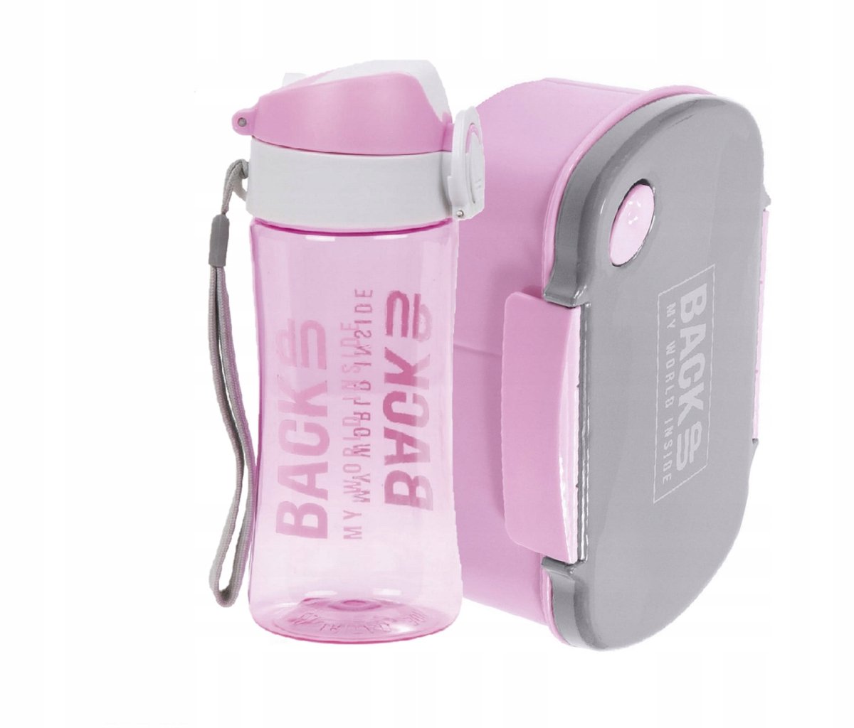 Roze Lunchbox & Drinkflessenset voor Meisjes - BackUP