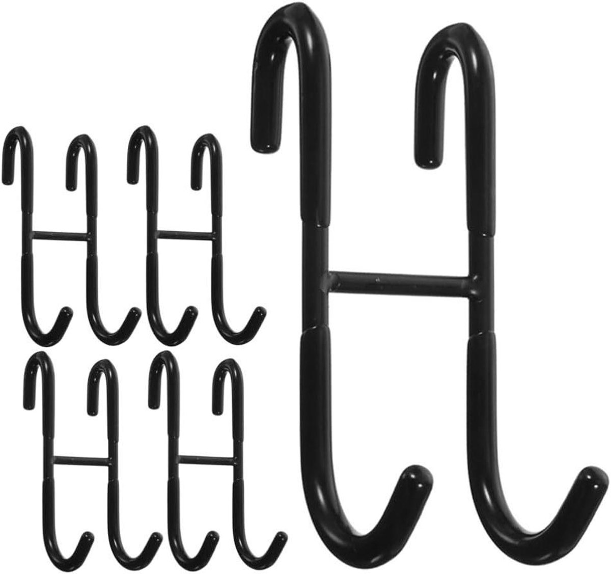 Douchedeur Haken - Handdoek Ophangers - Badkamer Organiseren - Zonder Boren - 5 Stuks - Zw