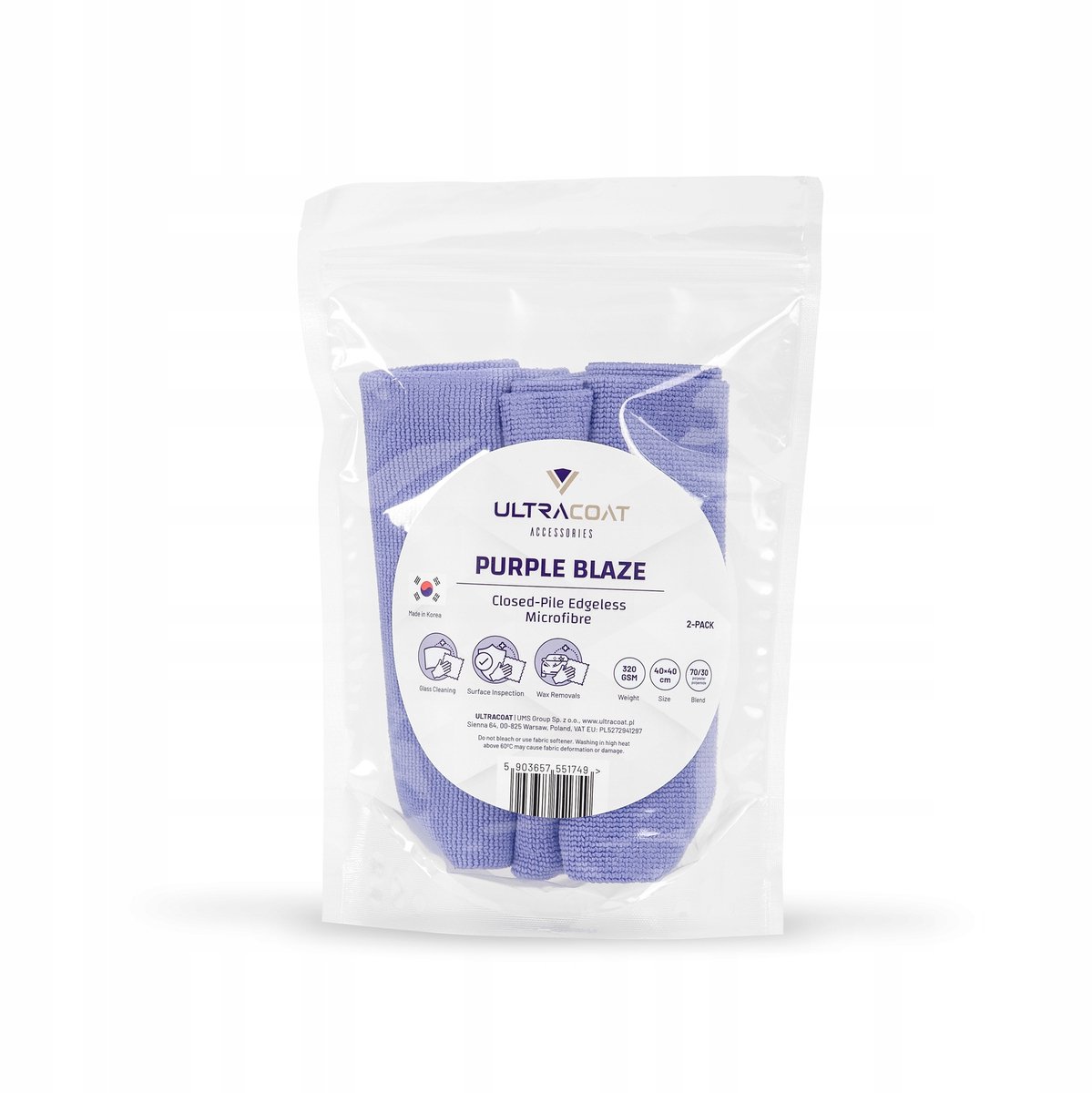 Ultracoat Purple Blaze Microvezeldoeken 2-Pack - Randloos & Zacht
