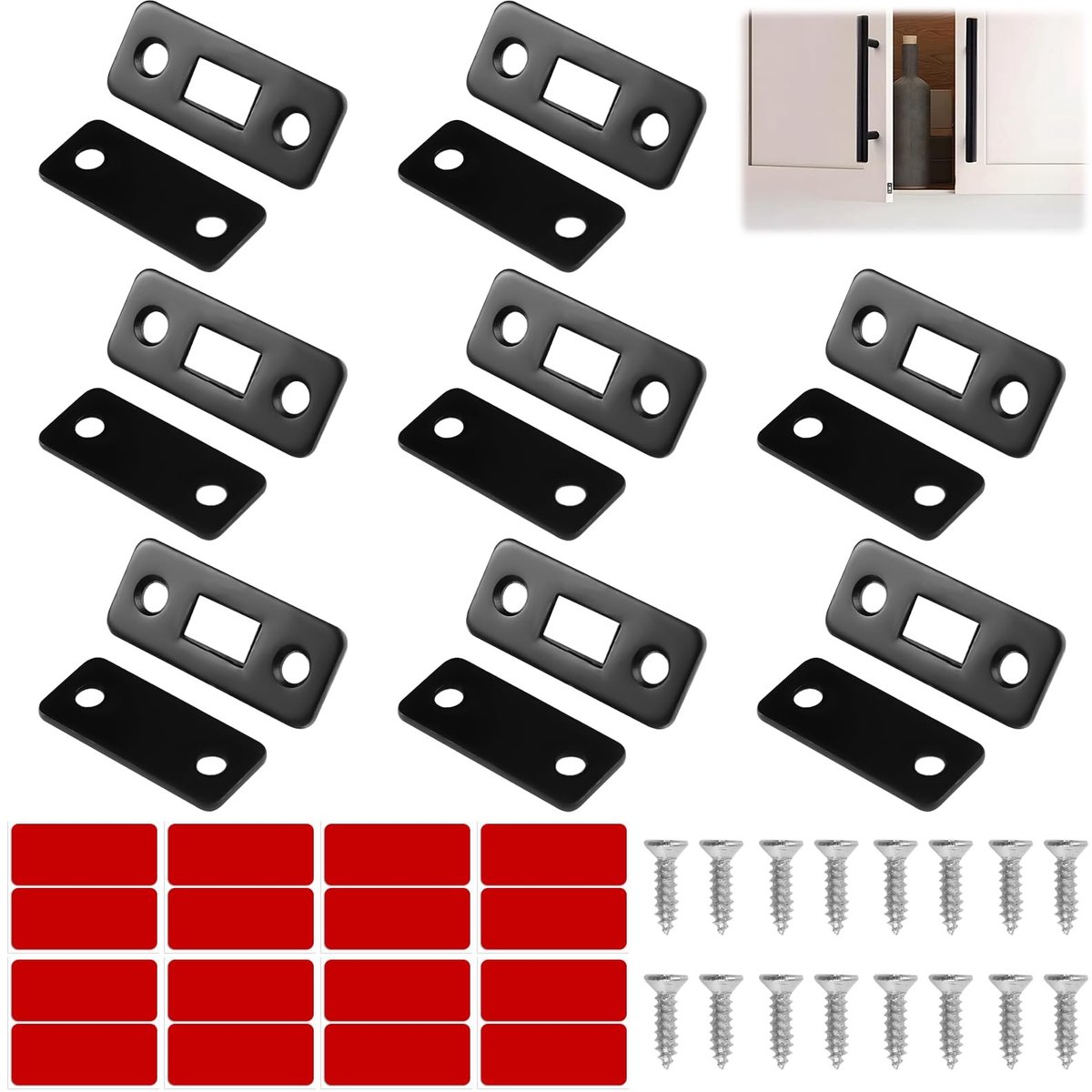 Dailygoods - 8 Stuks Magnetische Deurmagneten voor Kastdeuren
