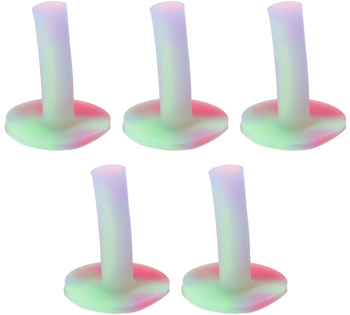 Dailygoods- Golf Tees 5 Stuks - Rubber Tees - Rijbereik - Tee Houder - Duurzaam - Hoogte 88 mm - Diameter 53 mm - Golf Accessoires