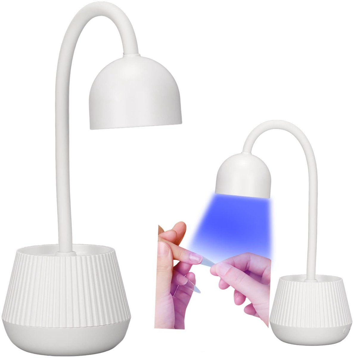 Dailygoods- Nageldroger 24 W - Draagbaar - UV/Nagellamp - Sneldrogend - 360° Draaibaar - Lotusvormig Design
