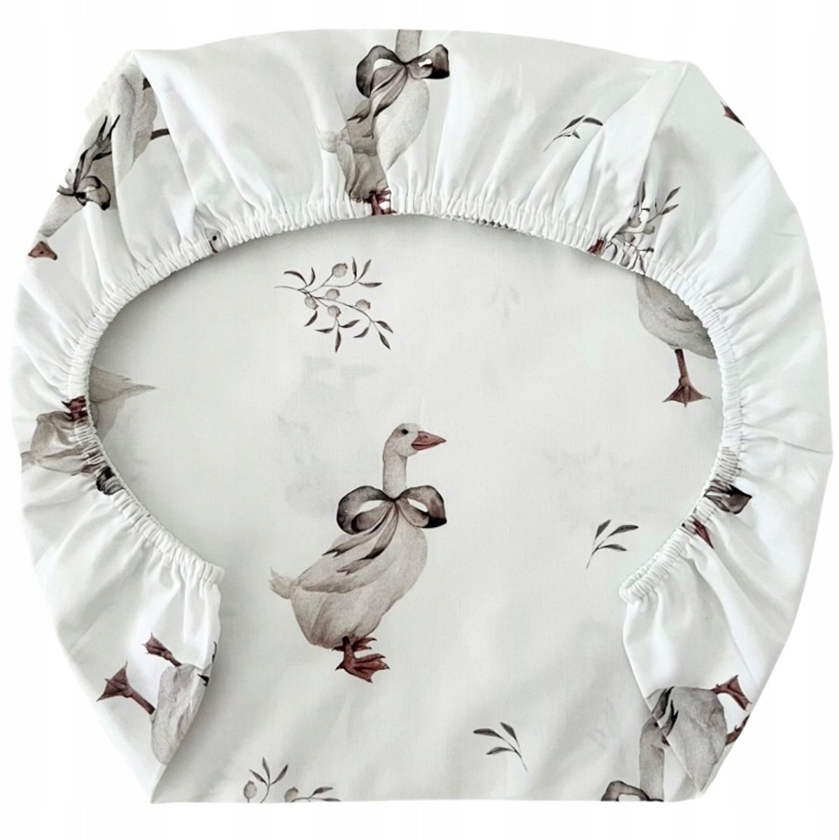 Hoeslaken Wieg/Gondel 90x40cm - Gansebloem Patroon