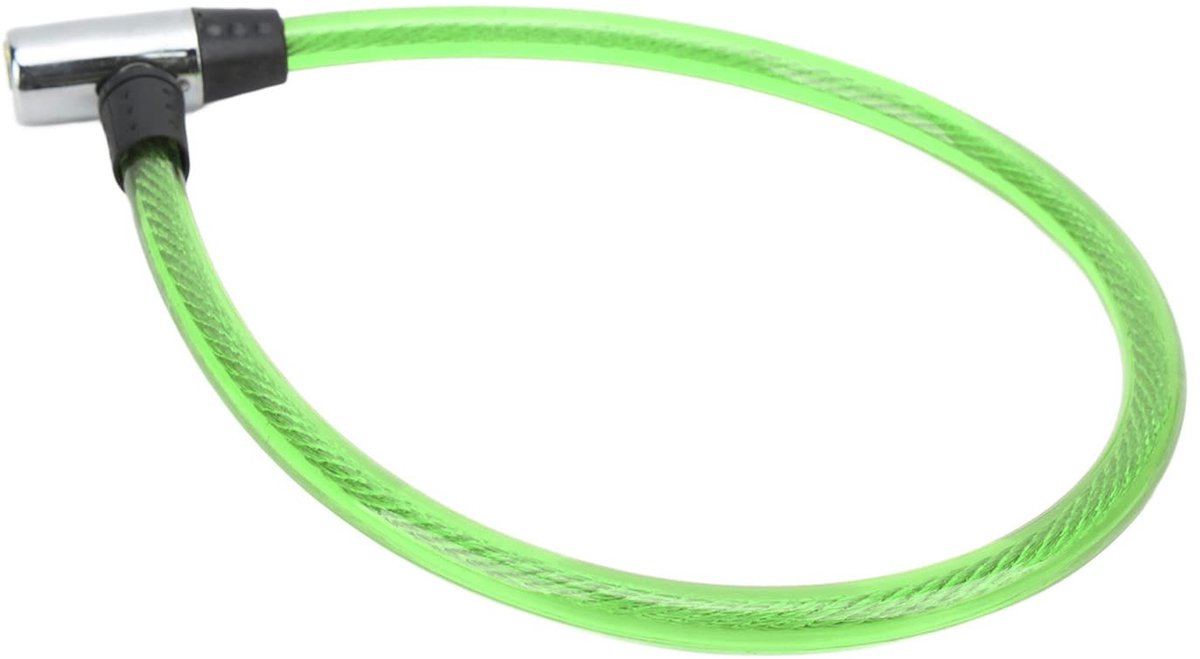 Dailygoods- Fietsslot Kabel - Draagbaar Beveiliging - Fietsslot met Sleutel - Rubber/Roestvrij Staal - 2 Sleutels - Eenvoudige Bediening - Beveiligingsslot